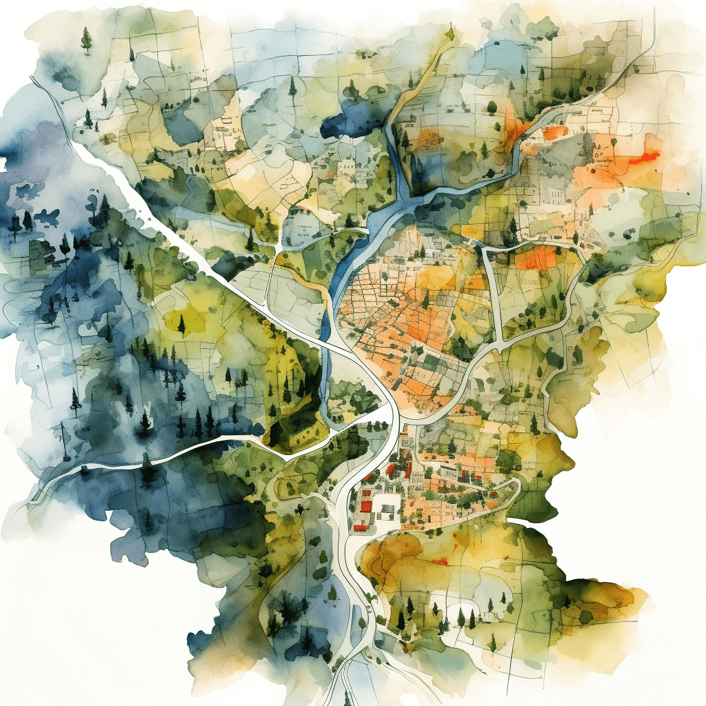 watercolor map