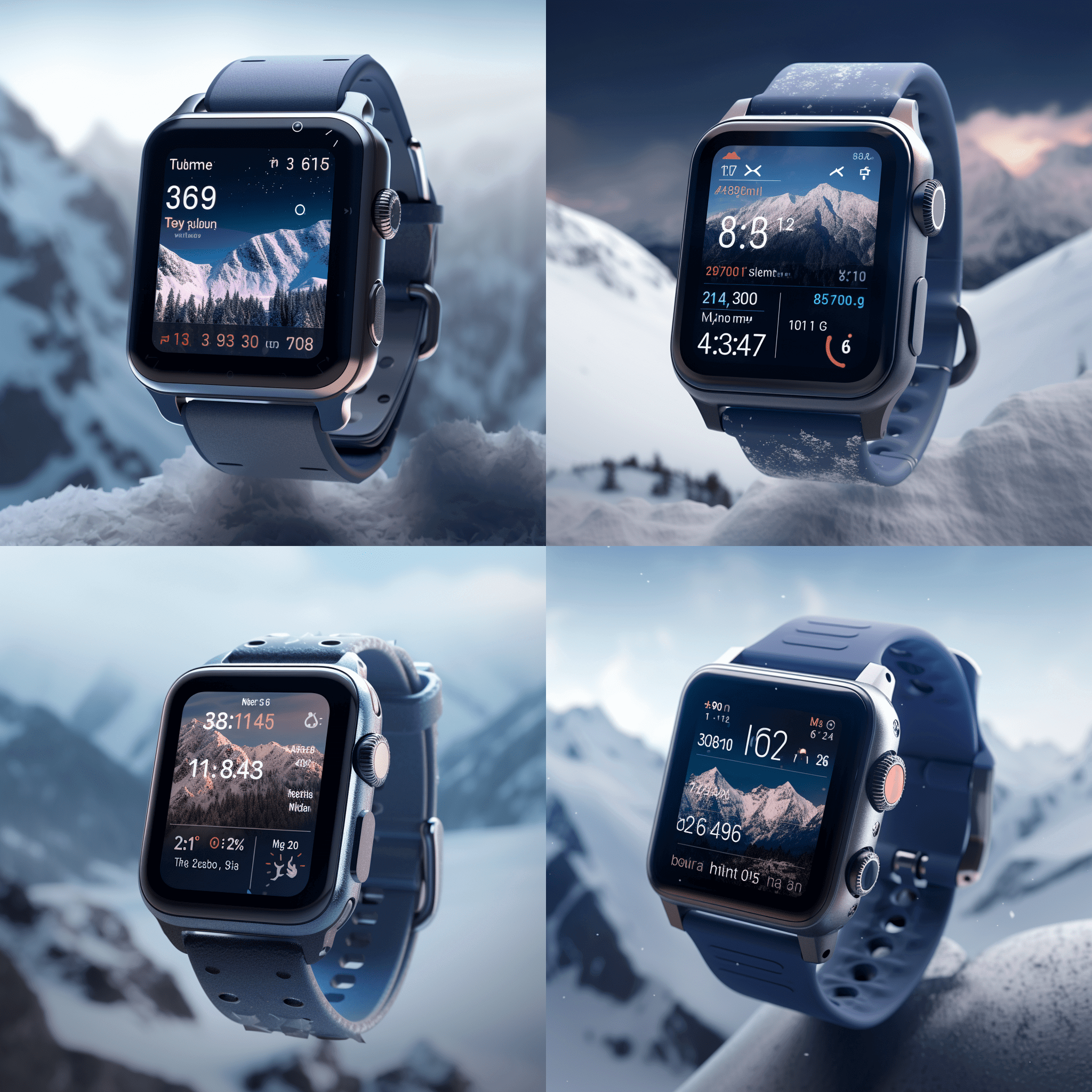 snow watch app big ui
